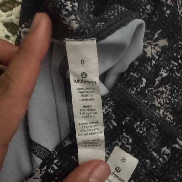 Lululemon Athletica Black and White Textured Leggings - Picture 5 of 5